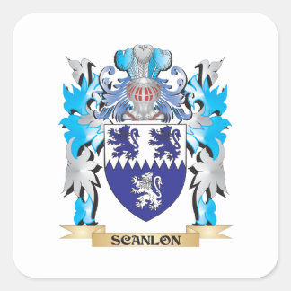 Scanlon-Wappen - Familienwappen Quadratischer Aufkleber
