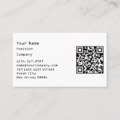Scannable Black and White Company Business Card Treuekarte (Vorderseite)