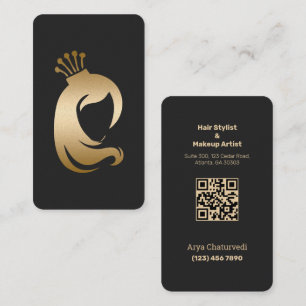 Scannable Hair Stylist Makeup Artist Visitenkarte