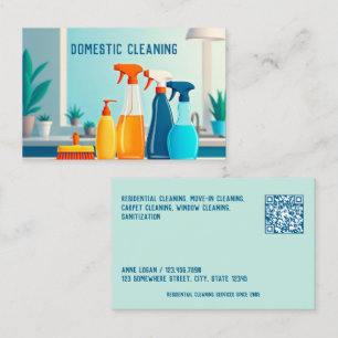 Scannable Inhouse-Reinigung Visitenkarte