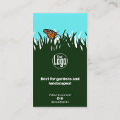 Scannable Laie Butterfly Green Visitenkarte (Rückseite)