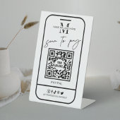 Scannable Payment Scan zur Bezahlung des QR-Code-M Sockelschild
