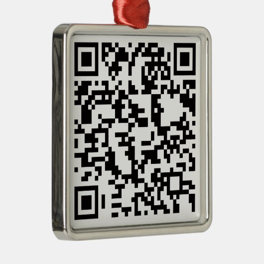 Scannable QR Barcode Ornament Aus Metall (Rechts)