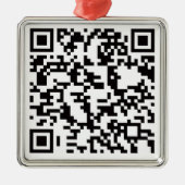 Scannable QR Barcode Ornament Aus Metall (Vorne)