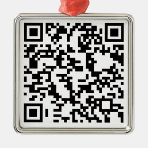 Scannable QR Barcode Ornament Aus Metall