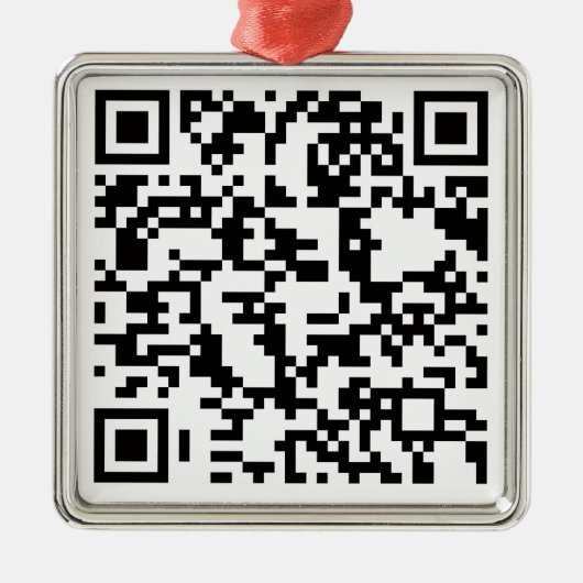 Scannable QR Barcode Ornament Aus Metall (Vorne)