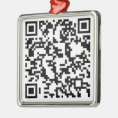 Scannable QR Barcode Ornament Aus Metall (Links)