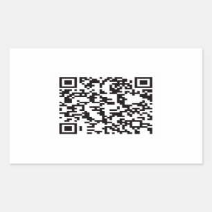 Scannable QR Barcode Rechteckiger Aufkleber