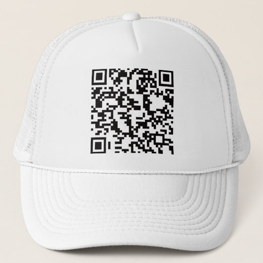 Scannable QR Barcode Truckerkappe (Vorderseite)