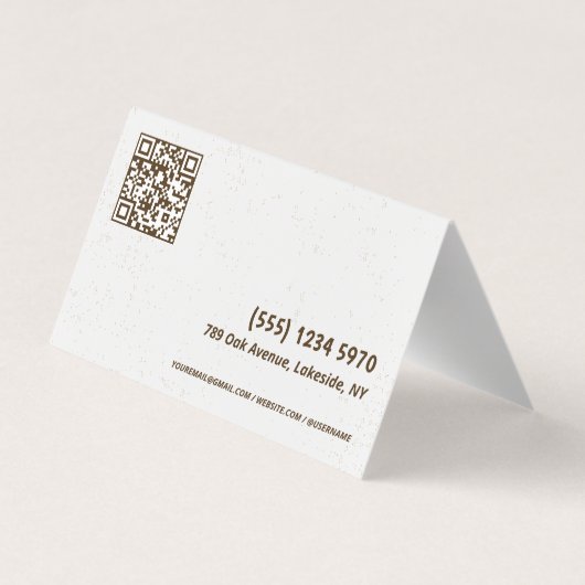 Scannable QR Brauerei geklappt Visitenkarten (Rückseite)