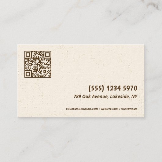 Scannable QR Brewery Visitenkarte (Rückseite)