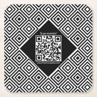 Scannable QR-Code, CTA und www Black & White Event