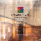 Scannable QR Code Geschäftszeiten Hochladen der Lo Fensteraufkleber (Blatt 2)