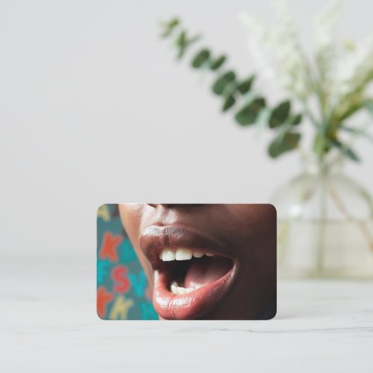 Scannable SLP-Sprache Visitenkarte (Stehend Vorderseite)