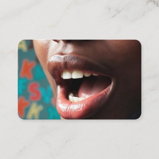 Scannable SLP-Sprache Visitenkarte (Vorderseite)