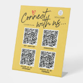 Scannable Social Media QR-Code Moderne Trends Sockelschild (Vorderseite)