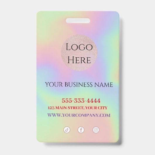 Scannable Trendy Ausweis (Vorderseite)