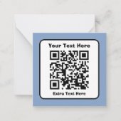 Scannbare QR-Code-Vorlage mit bearbeitbarem Text Mitteilungskarte (Vorderseite)
