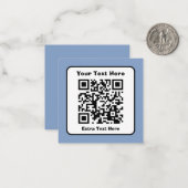 Scannbare QR-Code-Vorlage mit bearbeitbarem Text Mitteilungskarte (Vorderseite/Rückseite Beispiel)