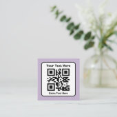 Scannbare QR-Code-Vorlage mit editierbarem Text Begleitkarte (Stehend Vorderseite)