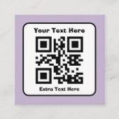 Scannbare QR-Code-Vorlage mit editierbarem Text Begleitkarte (Vorderseite)