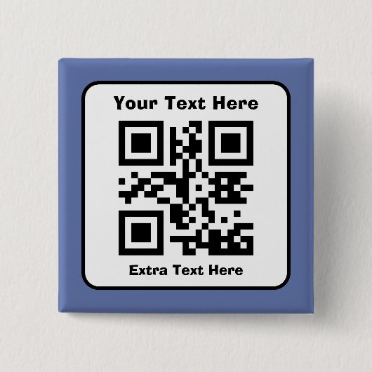 Scannbare QR-Code-Vorlage mit editierbarem Text Button (Vorderseite)
