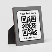 Scannbare QR-Code-Vorlage mit editierbarem Text Fotoplatte (Vorderseite)