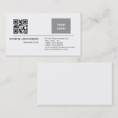 Scannbarer QR-Code auf der Vorderseite Modernes Sc Visitenkarte (Vorne/Hinten)