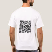 Scannbarer QR-Code Basic Tee für Männer, individue (Rückseite)