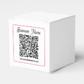 Scannbarer QR-Code mit kursiver Handschrift Geschenkschachtel (Vorderseite)