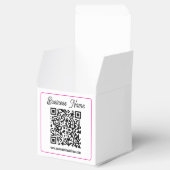 Scannbarer QR-Code mit kursiver Handschrift Geschenkschachtel (Geöffnet)