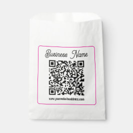 Scannbarer QR-Code mit kursiver Handschrift Geschenktütchen