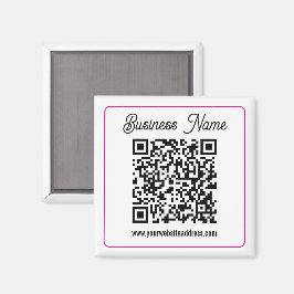 Scannbarer QR-Code mit kursiver Handschrift Magnet