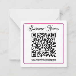 Scannbarer QR-Code mit kursiver Handschrift Mitteilungskarte