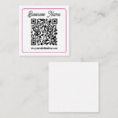 Scannbarer QR-Code mit kursiver Handschrift Mitteilungskarte (Vorne/Hinten)