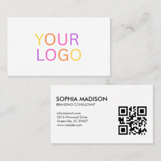 Scannbares QR-Code-Logo Minimalistische Visitenkar Visitenkarte
