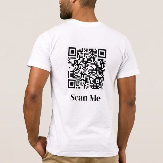 Scanne Mich Benutzerdefinierter QR-Code T-Shirt (Rückseite)