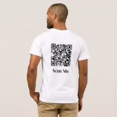 Scanne Mich Benutzerdefinierter QR-Code T-Shirt (Schwarz voll)