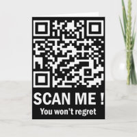 Scanne mich, du wirst es nicht bereuen Lustiger Qr
