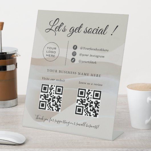Scanne Mich/individueller Geschäft- QR-Code , Soci Sockelschild (In Situ)