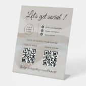 Scanne Mich/individueller Geschäft- QR-Code , Soci Sockelschild (Vorderseite)