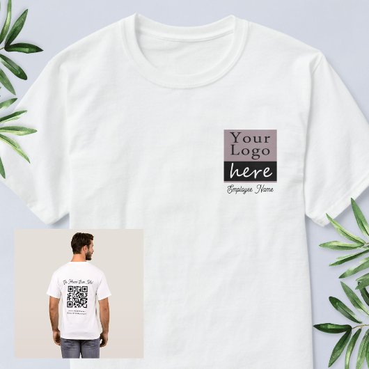 Scanne Mich QR-Code Business Event Dein Logo T-Shi T-Shirt