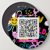 Scanne Mich QR-Code-Button – Farbige & Lustige Ges Button (Vorne & Hinten)