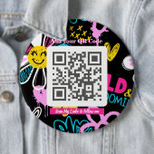 Scanne Mich QR-Code-Button – Farbige & Lustige Ges Button (Beispiel)