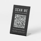 Scanne Mich QR-Code Schwarz Sockelschild (Vorderseite)