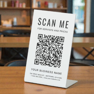 Scanne Mich QR-Code Sockelschild