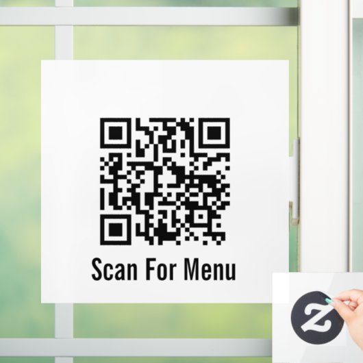 Scannen nach schwarzem und weißem QR-Code im Menü Fensteraufkleber (Zuhause)