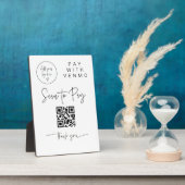 Scannen QR-Code-Zeichen Hochzeit Bar Valet Busines Fotoplatte (Seite)