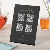 Scannen QR-Code-Zeichen Hochzeit Bar Valet Busines Sockelschild (In Situ)