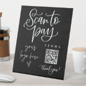 Scannen QR-Code-Zeichen Hochzeit Bar Valet Busines Sockelschild (In Situ)